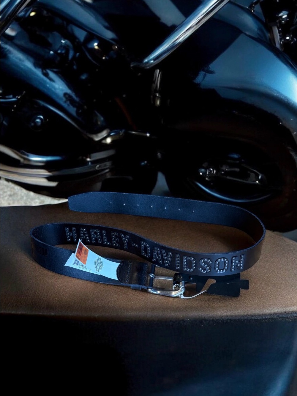 Harley-Davidson Rivet Black Leather Men’s Size 32/34 or Women’s 12/14 - Picture 14 of 16